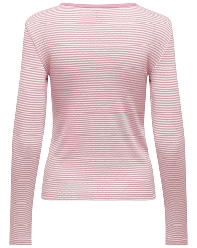 Only - ONLMadison O-Neck Top - Cloud Dancer/Vivi Roman